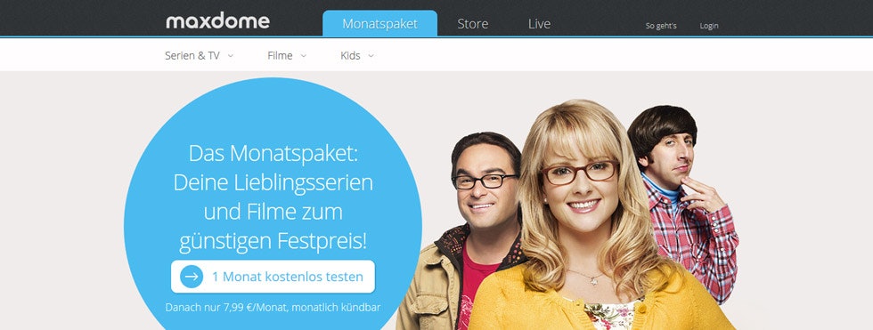 Video on Demand Vergleich mit Netflix, Maxdome, Amazon Instant Video & Co.  maxdome1