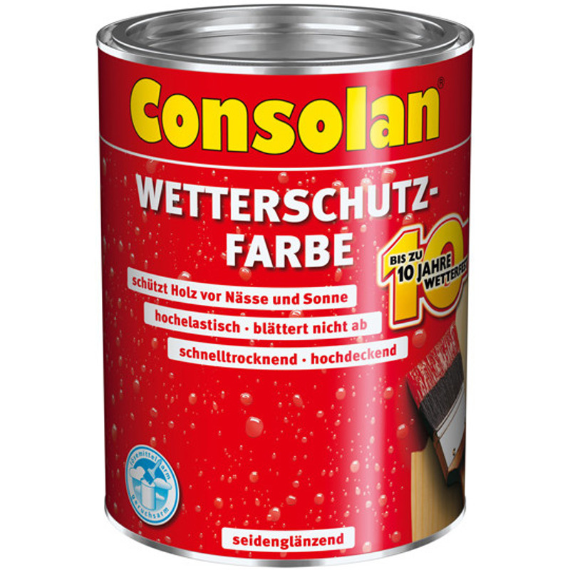 Consolan Wetterschutz-Farbe 0,75 l schwarz mit 12,08€ Rabatt