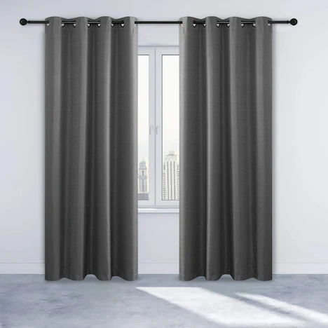 Hengda Vorhänge mit Ösen, undurchsichtig, weich, 245x140 cm, 2 Stück, mehrere Farben