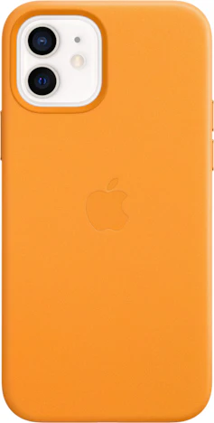 10,90€ auf Apple Leder Case mit MagSafe (iPhone 12/iPhone 12 Pro) California Poppy sparen