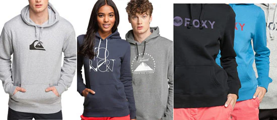 Quiksilver / Vans / Forvert / Matix / Roxy Hoodies für 25€
