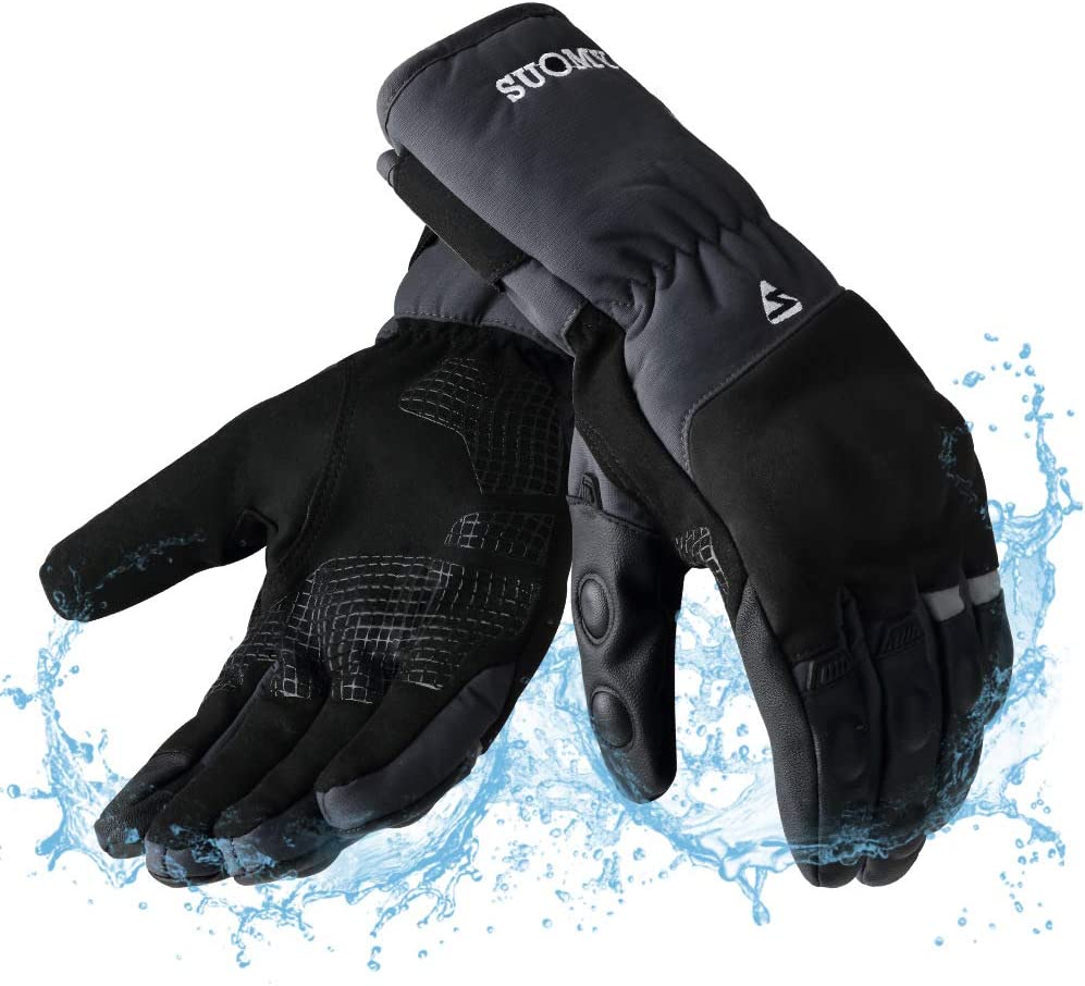 RunSnail Winter Motorradhandschuhe für 17€ - wasserdicht, Gr. M-XXL
