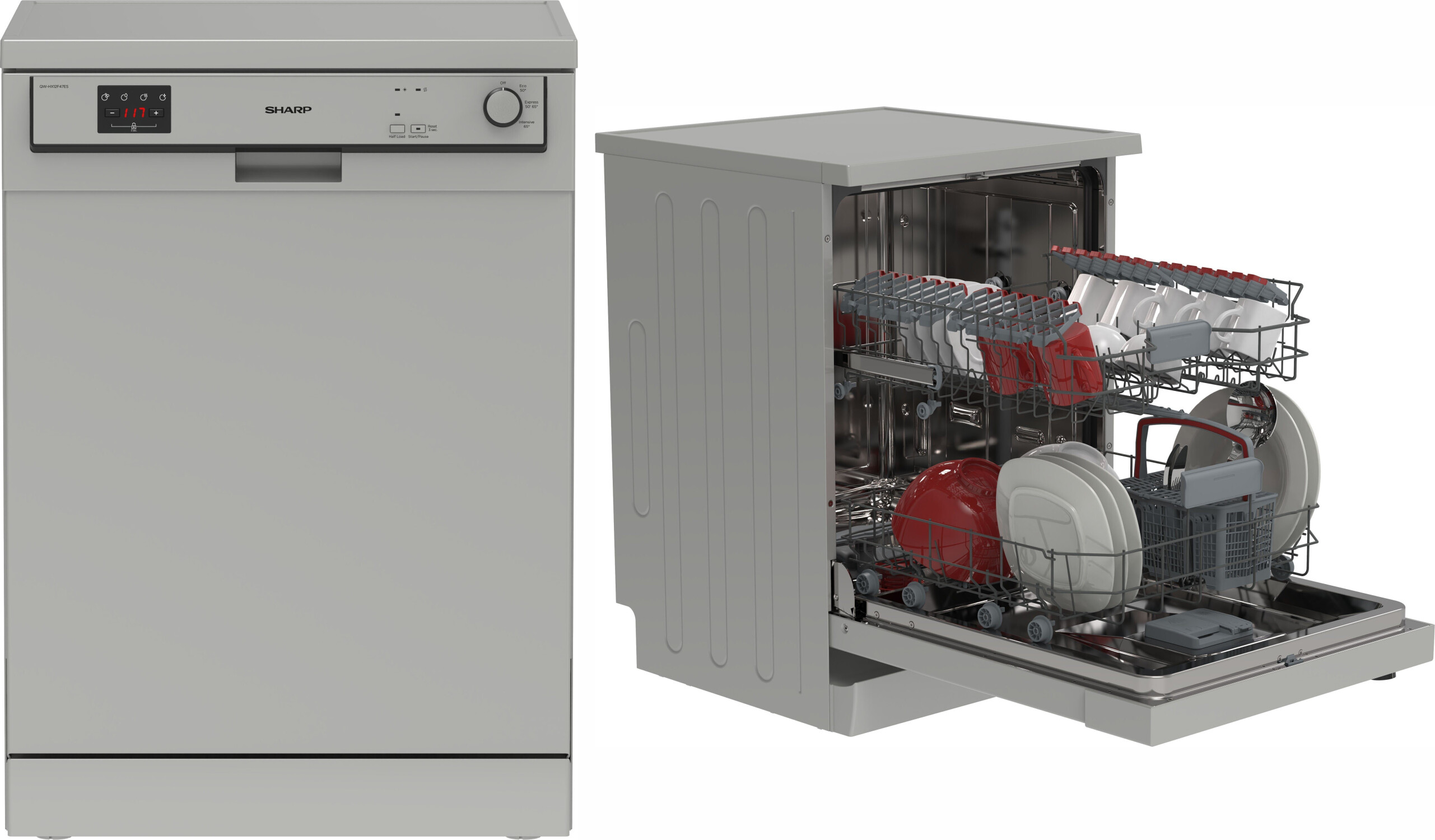 Sharp QW-HX12F47ES-D für 299€ – Unterbaufähiger Geschirrspüler für max. 13 Maßgedecke