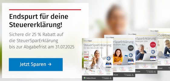 25% Rabatt bei Steuertipps 😎 » Steuererklärung 2024 für 22€