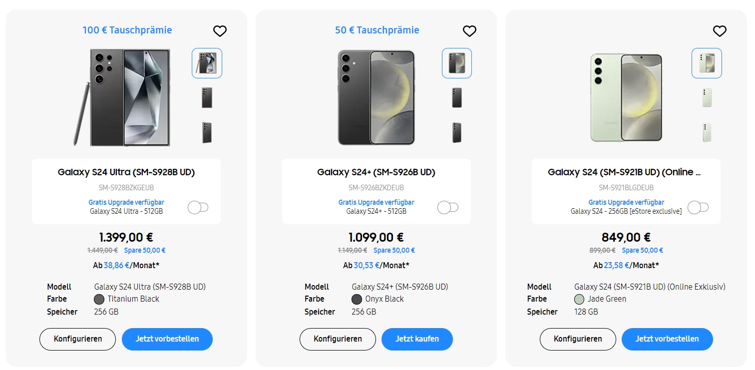 Samsung Smartphone Angebote