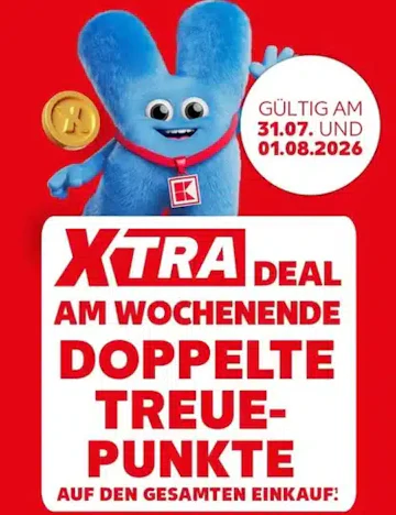 Kaufland Card XTRA Mitglieder: doppelte Punkte am 31.07. + 01.08.2026