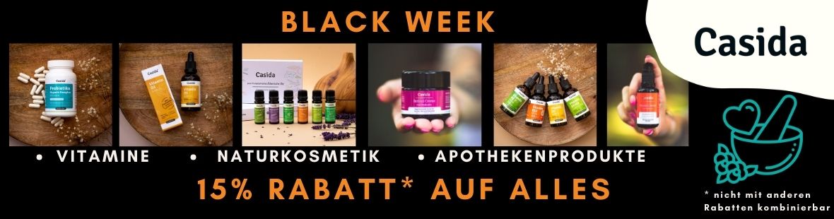 Casida BLACK WEEK SALE - Sonderrabatt: -15% auf GESAMTES Sortiment