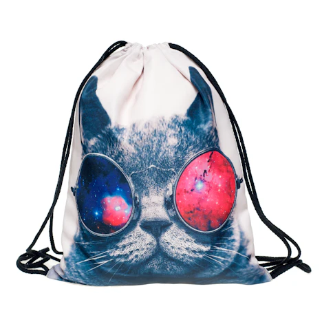 hipster cooler Turnbeutel "Galaxy Cat"