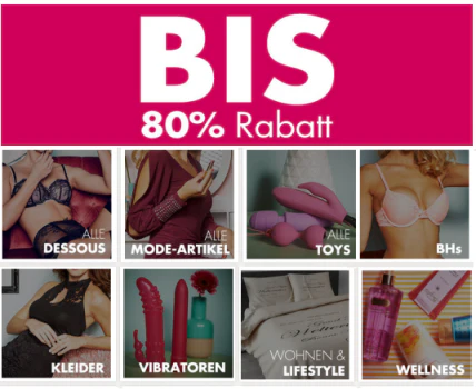 Sale bei Beate Uhse bis 80% + 20% Extra ab 30€ Bestellwert
