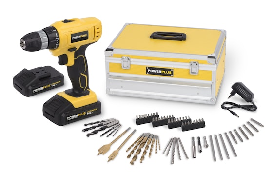 PowerPlus POWX0026LI 18 V (2 x 1,3 Ah + Ladegerät + Zubehör-Set) für 54,95 EUR inkl. Versand